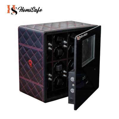 China Homisafe High Quality Luxury 12 Watch Winder Leather Automatic Watch Box for sale