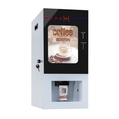 China Hot Coin Operated Commercial Coffee Vending Machine Commercial Coffee Vending Machine Coffee Beverage Vending Machine Instant Light Box Advertising for sale