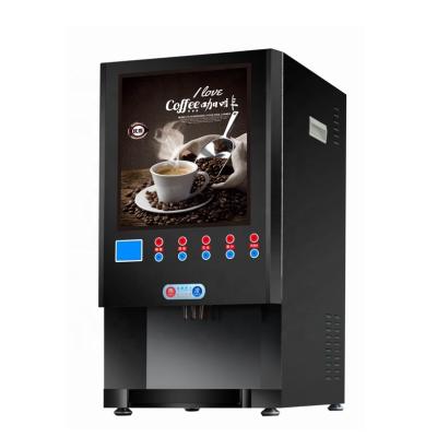 China F604S LED Light Box Instant Coffee Advertising Machine Commercial Use Instant Coffee Vending Machine Hot Hot Ice Water for sale