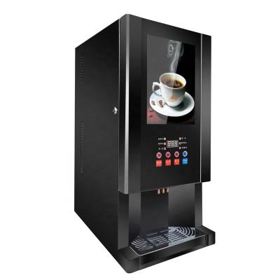 China Commercial hot isntant coffee machine isntant milk tea vending machine commercial automatic coffee vending machine LED light box advertising for sale