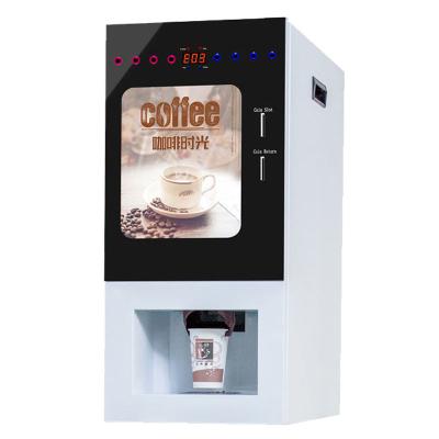 China Commercial instant coffee machine machine maquina expendedora de polvo de bebidas coin operated hot powder drink vending machine for sale