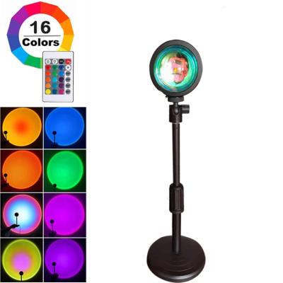 China 2021 RGB Colorful Light Sunset Table Lamp Desk Spotlight Decoration Modern Adjustable Multicolor LED Rainbow Floor Lamp for sale