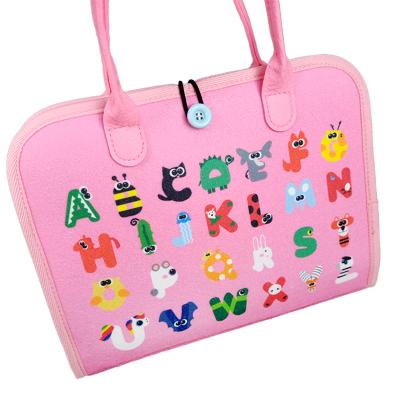 China Preschool Eductional Toys Toddler Kids Children Educational Props Montessori Toy Animal Felt Board Busy Book Felt for sale