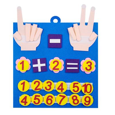 China Eductional preschool toys kids counting learning first finger numbers math toy toddlers intelligence develop felt busy board montessori toys for sale