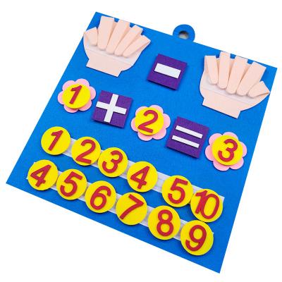 China Preschool eductional toys OEM custom kids math education number board first toddler felt busy board montessori toys for kids for sale