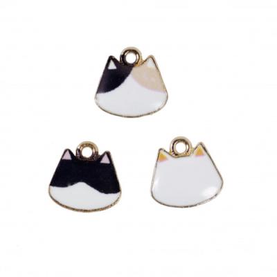 China Custom Gold Plated Lucky Bag Charm Metal Enamel Charm for Earrings Fashion Jewelry for sale