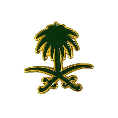 China Hot Selling Metal Enamel Lapel Soft Pin China Saudi Arabia Insignia Palm Tree Logo for sale