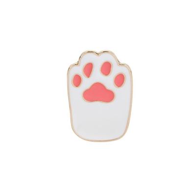 China Custom Funny Animal Dog Paw Cat Paw Cute Metal Enamel Pin for sale