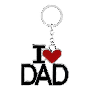 China Metal Hot Enamel Father's Day Gift Keychain 2021 Mother's Day Seling Key Chain For Promotion for sale