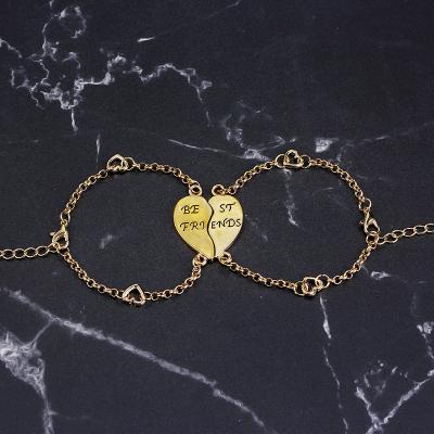 China No Allergic Charm Metal Bangle Chain Bracelet Material Gold Plated Zinc Alloy Chain Link Bracelet for sale