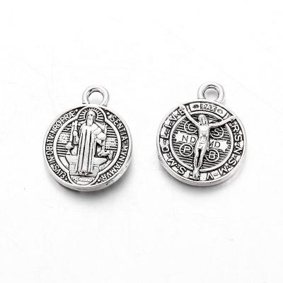 China The CLASSIC Charms Antique Silver Cross Color Jesus Cross Pendant Charms Nail Charms For Jewelry Making for sale