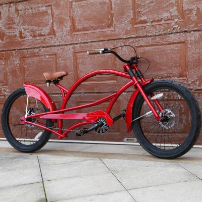 China Fashion style/aluminum alloy rim and 2022 fat tire style new bmx 2022 front disc rear V pedal/brake new fashionable single factory adult bicycle chopper gear china handle customized chopper bike for sale