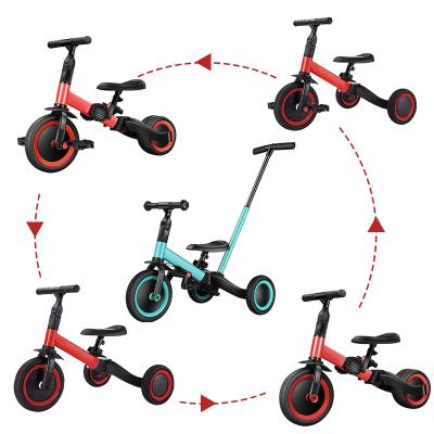 China Ride toy china factory 3 years 1.5 to 5 in 1 triciclo plegable ninos balance bike pedal putter tricycles baby kids tricycle for sale