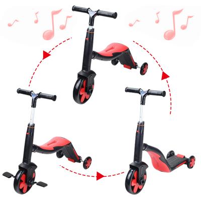 China 3 in 1 child scooter with music factory NINOS tricycle 3 in1 kids scooter child music scooter equilibrar bicicleta triciclobalancer bike for kids for sale