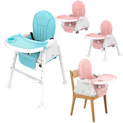 China Modern Dismountable Referee Chair for Baby 2021 Modern Design High Quality Back Folds and Adjustable Pedal 3 IN 1 Baby Eating Chair for sale