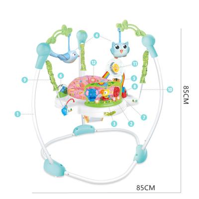 China Early Education Toys/Light Music/Hot Sale CE EN71 China Jungle Baby Jumper High Strength Round Happy Baby Walker Jumping Chair With Music And Light for sale