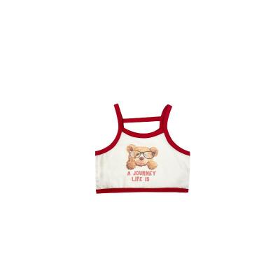 China Foreign Style Children's Suspender Vest Women's Summer Cotton Baby Girls Pure Thin Summer Breathable Top Fashion Shorts for sale