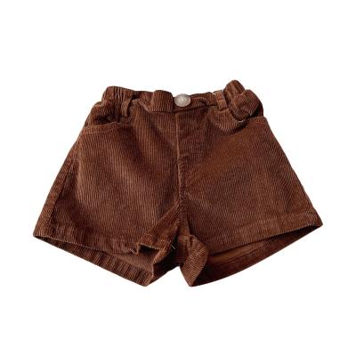 China 2021 Autumn New Children's Comfortable Elastic Waist Baby Pants Breathable Casual Girls Loosen Solid Color Shorts for sale