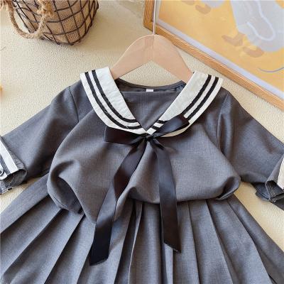 China Custom Children's Clothing Style Logo Clothes Preppy 2021 Kids Set 10 Years Girl Dresses For Party for sale