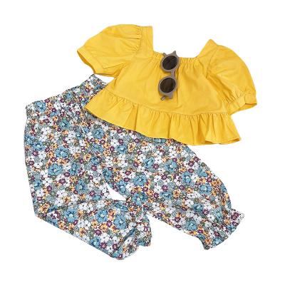 China 2021 Summer New Style Girls' Suit Chinese Style Short Sleeve Foreign Children's Wear for sale