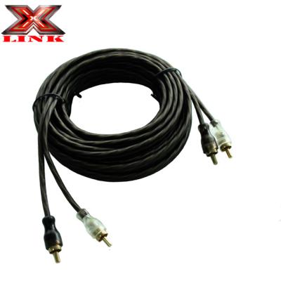 China Gold Plated 2 RCA Audio Cable male to male For Stereo Speaker Or Subwoofer Connector Type None for sale