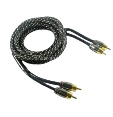 China Gold Connector CCA Conductor Audio RCA Cable for Car Home System Audio Integration for sale