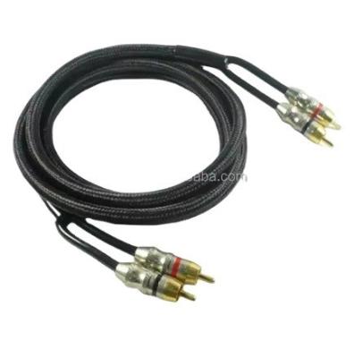 China Audiophile Twisted Pair OFC Car Audio Interconnect RCA Cable 10m With Soft PVC Jacket for sale