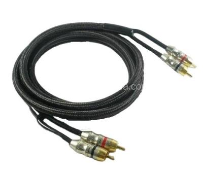 China PVC Durable Oxygen Free Copper Car Audio Interconnect RCA Cable for sale