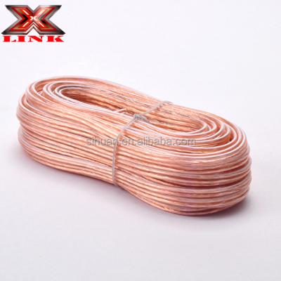 China None Connector Type Thick Speaker Cable Wire 22 24 18 16 Gauge AWG Transparent Speaker for sale