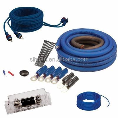 China 4awg Amp Installation Cable Kit 2500W Car Audio Cables Kit with Bare Copper Conductor for sale