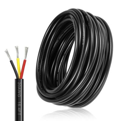 China 18AWG 2 Conductor 20AWG 3 Conductor Electrical Wire Stranded PVC Tinned Copper Wire for sale