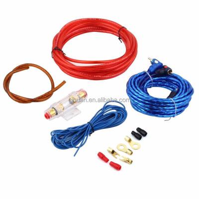 China 4/8 Gauge Car Amp Wiring Kit for Car Audio Conductor Material Copper Clad Aluminum for sale