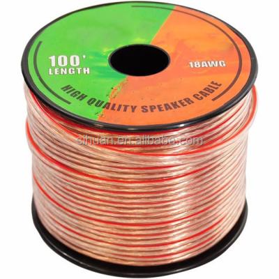 China Car Home Audio Speaker Wire Transparent Clear Cable 10AWG 10/2 Gauge with PVC Jacket for sale