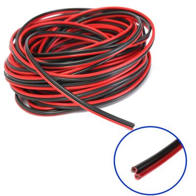 China Flexible Transparent PVC Jacket Red Black Stranded Speaker Wire CCA for Car Audio for sale