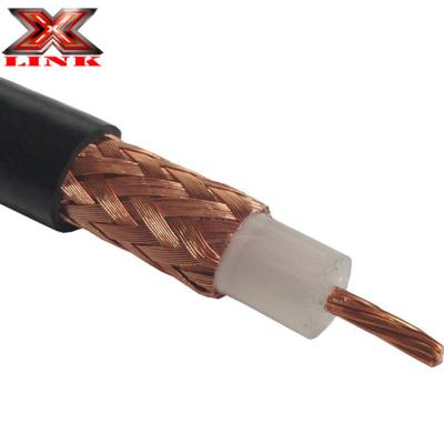 China Low-Attenuation RG213 Coax Cable 50 Ohm with PVC Jacket and Bare Copper Braid Shielding for sale