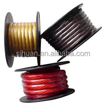 China PVC CEA-2015 Compliant 4 AWG Power Cable For Car Audio System for sale