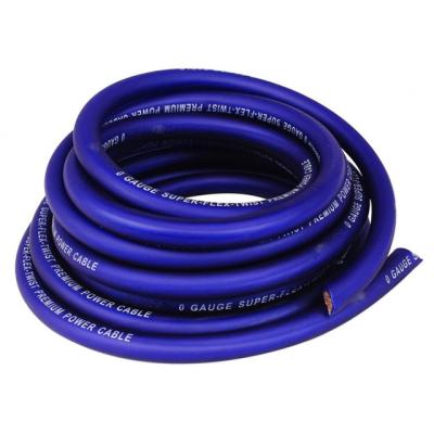 China Blue Color Soft PVC OFC/CCA Car Audio Power Cable for Enhanced Performance for sale