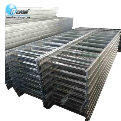 China Hot Dip Galvanized Steel Cable Ladder Ringed Gap 300mm for sale