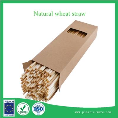 China Supply Eco-friend natural wheat drinking straws in 13-30 cm earth's natural alternative wheat straw fiber for sale