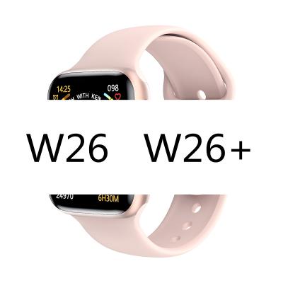 China Touch Screen W26+ Wireless Smartwatch Waterproof 1.75 Inch Reloj Inteligente Wristband W26 Smart Watch PK T55+ HW16 T500+ Plus Y10 W56 for sale