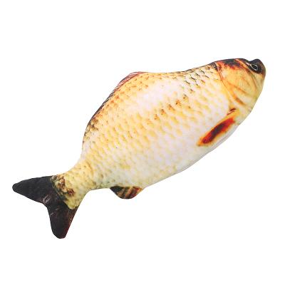 China Children's Learing Toys and Cat Toys Creative 3D Carp Fish Shape Toy Gift Cute Electric Simulation Fish Playing Toy For Baby Kids Pet Gifts Fish for sale