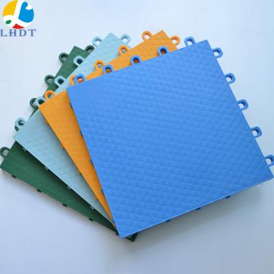 China Eco-friendly Interlocking Sports Flooring Interlocking Court Flooring Modified Interlocking Sports Flooring For Tennis for sale