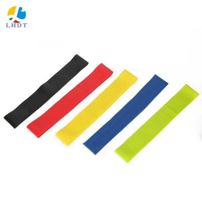 China Custom Various Color 100% Latex Light Weight Natural Elastic Yoga Stretch Resistance Bands Exercise Band Fabric Resistance Bands for sale