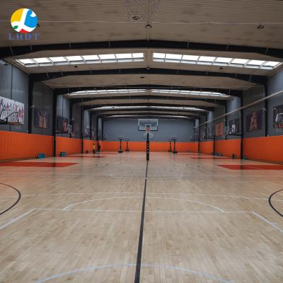 China Indoor Used Sports Basketball Court Durable Maple Hardwood Wooden Flooring for sale