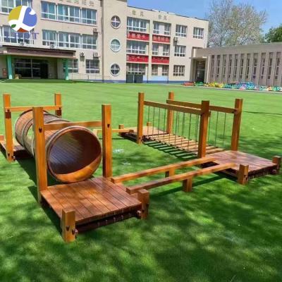 China Amusement Amusement Park Rides Children Playground Outdoor Wooden Slide Playground Set Outdoor Daycare Wooden Playground for sale