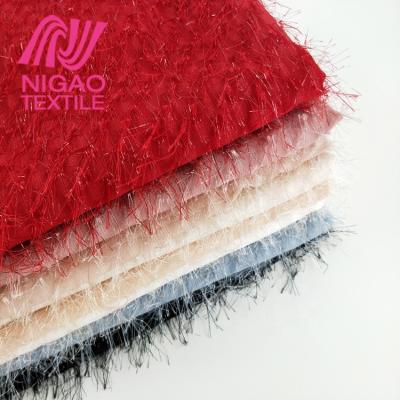 China Colorful Chiffon Textiles Fabric Polyester Soft Touch Wholesale Tear-Resistant Chiffon Fabrics With Bright Silk Tassel for sale