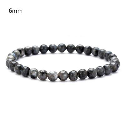 China Fashionable Volcanic Artificial Agate Iron Stone Black Micro Set Copper Punk Set Zircon Bracelet Style Beaded Bracelet for sale