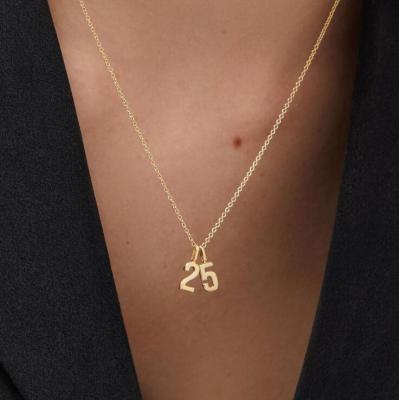 China FASHION Optional Digital Pendant Necklace for Women Girls Collarbone Chain Figure Necklace Lucky Number Necklaces Friendship Gift for sale