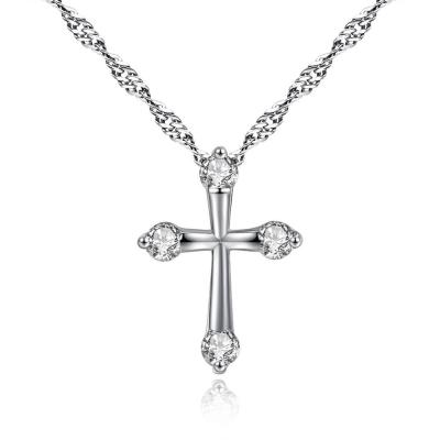 China ALLOY Fashion Personality Jewelry Cross Necklace Zircon Crystal Pendant Jewelry for sale