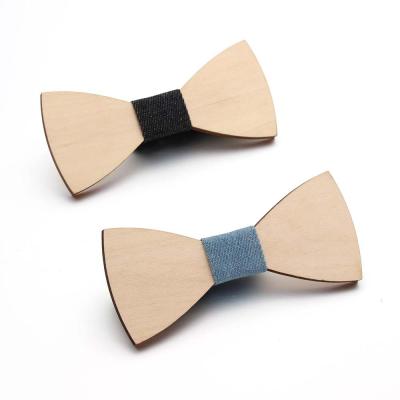 China Europe popular shiny bow tie of foreign trade smooth stain DIY men's wooden bow tie for sale